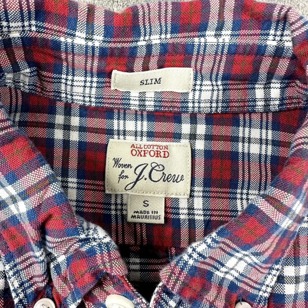 J. Crew Men's Plaid Shirt Size Small Long Sleeve Button Front Excellent conditio